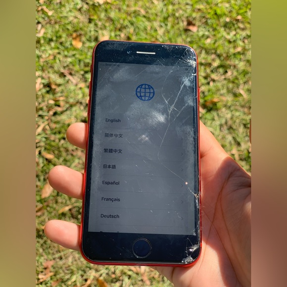 Red IPhone Se With AT&T. A Few Cracks Works Fine!